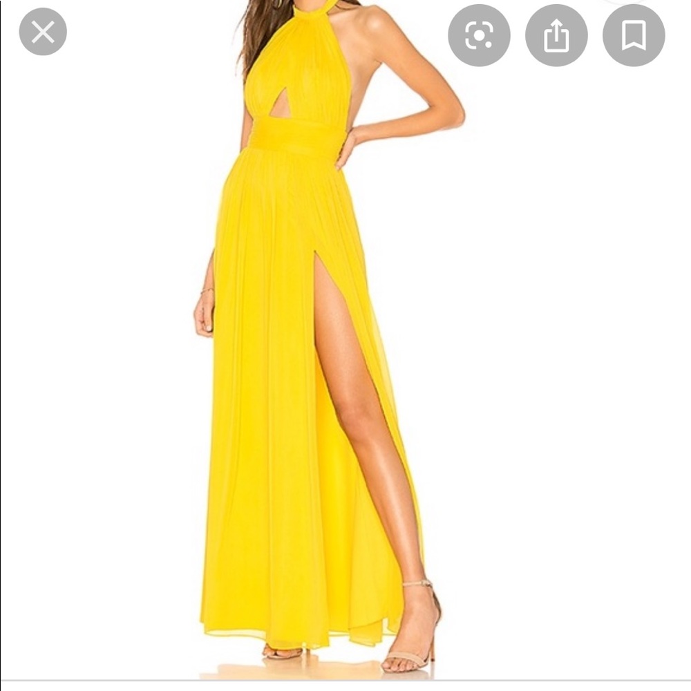 Lovers and friends canary yellow dress xxs